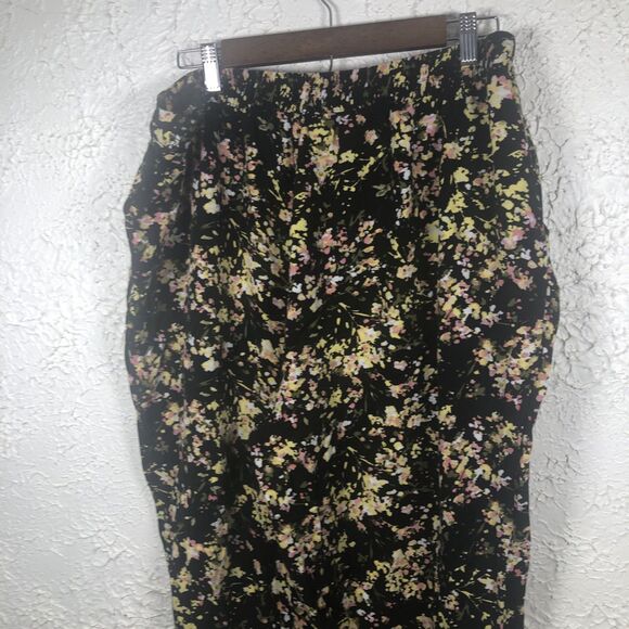 Jessica Simpson Women's XXL Cameren Pull On Pants Black Floral Multi color - Picture 6 of 7